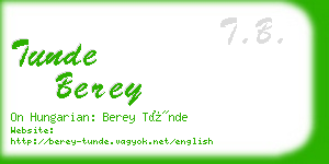 tunde berey business card